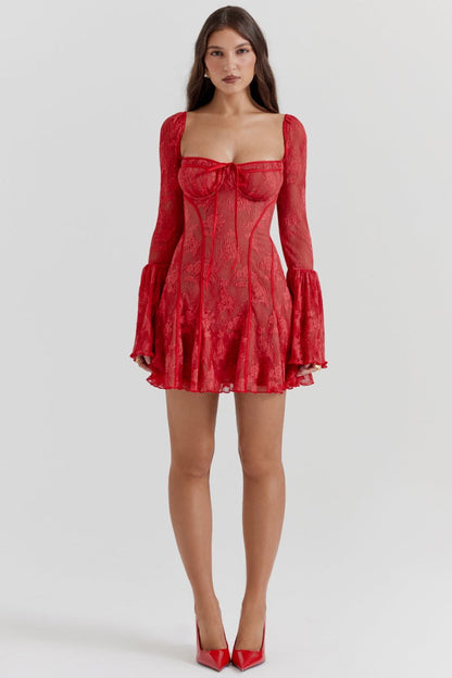 Vintage Spitzen-Corsettkleid für eine elegante Silhouette 